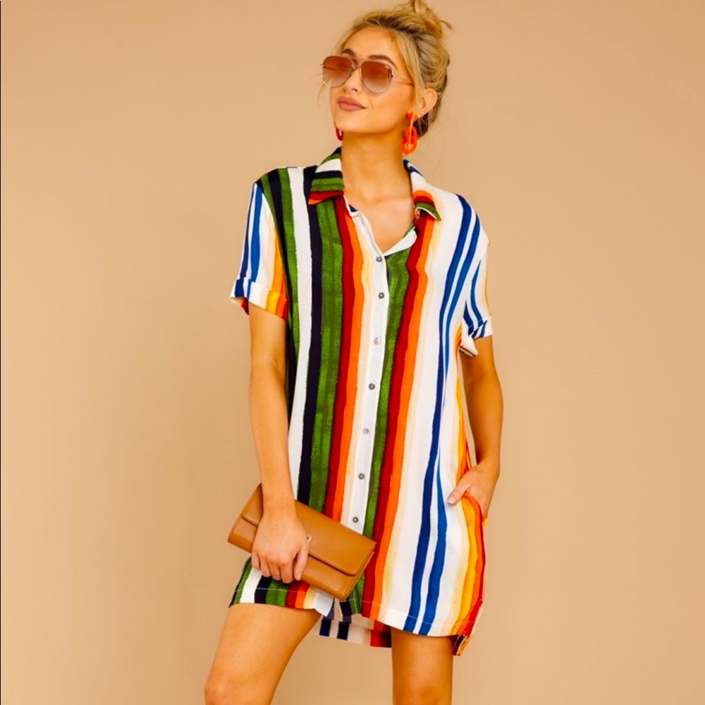 Fun t shirt button down dress